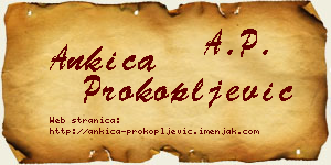 Ankica Prokopljević vizit kartica